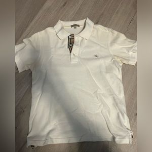 Burberry slim fit polo white
